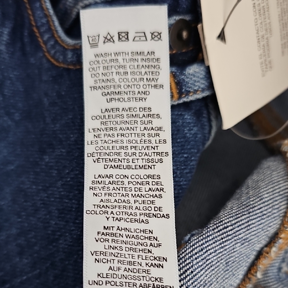 OSOS High Rise Blue Jeans with Tapered Leg Size 25/34 - Picture 10 of 11